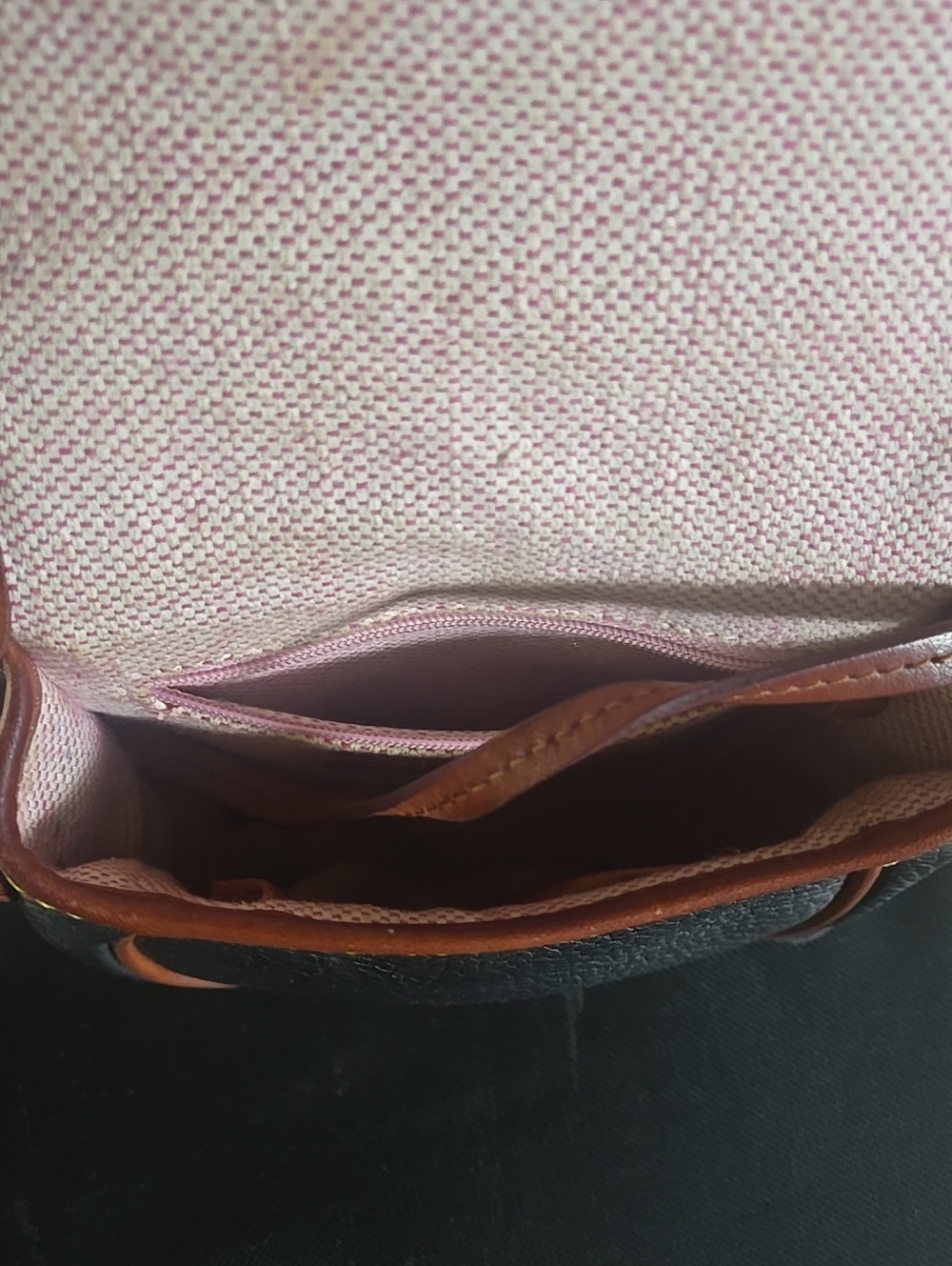 Dooney & Bourke Brown and Black Pebbled Leather Crossbody Bag - Picture 4 of 4